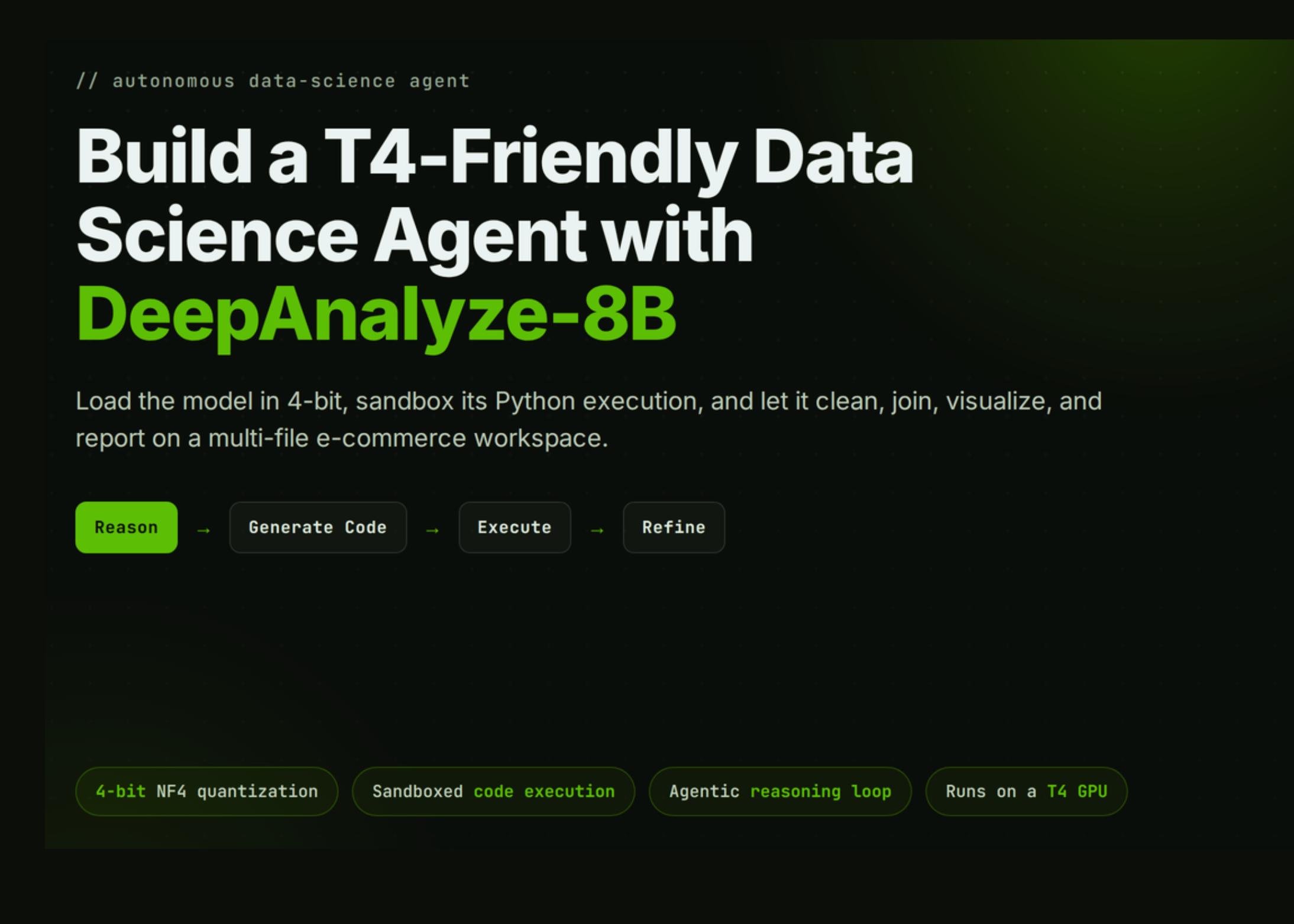 教你用DeepAnalyze-8B搭建T4友好的自主数据科学代理